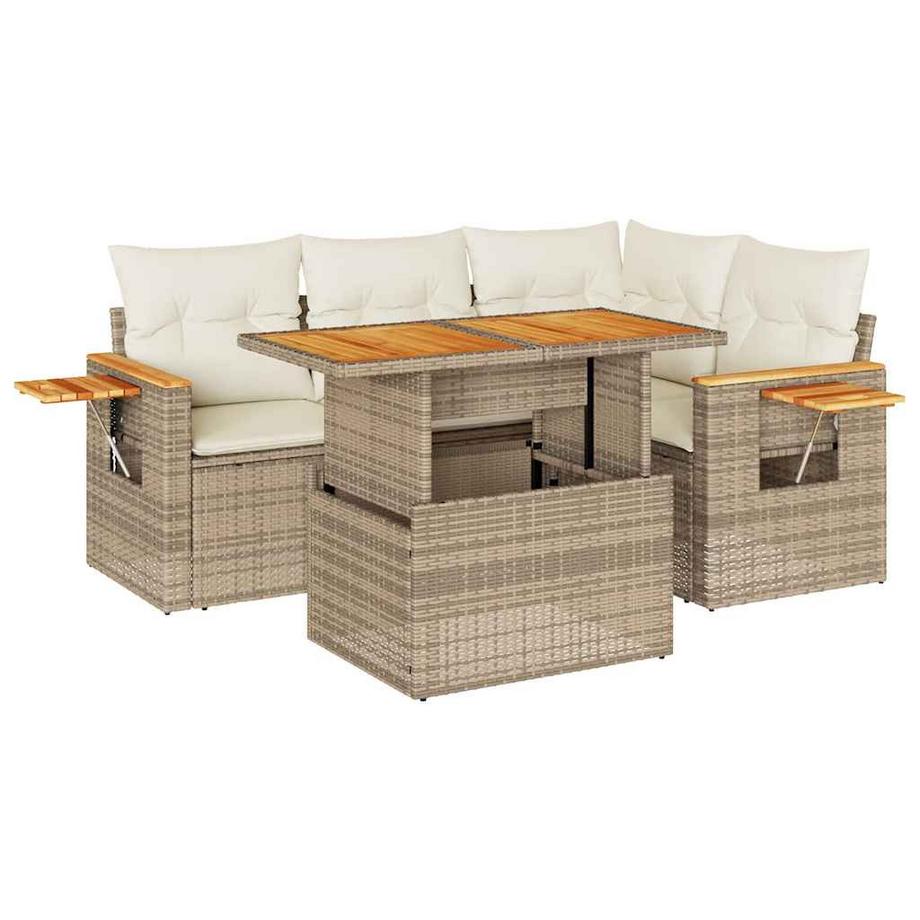 Gartensofa set poly-rattan