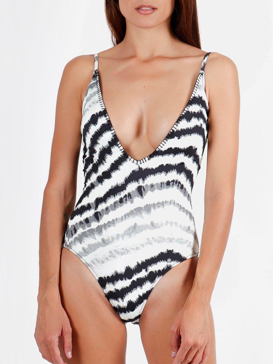 Image of 1-teiliger Badeanzug Tie And Dye Damen Schwarz 40