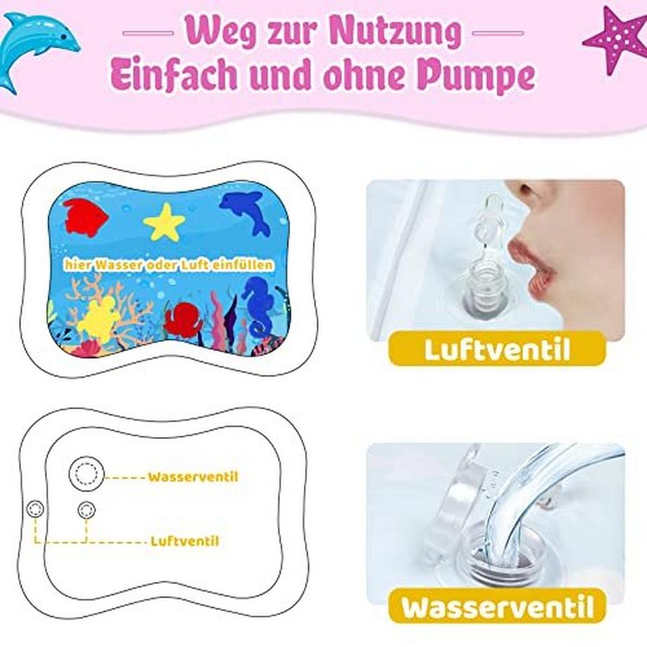 Activity-board  Wassermatte Baby, Babyspielzeug von 3 6 9 Monaten, Wasserspielmatte Baby sensorisches Spielzeug die 