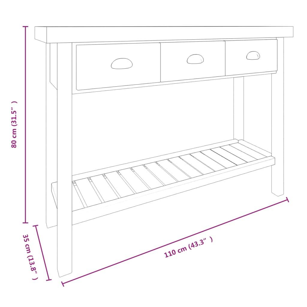 VidaXL Table console bois  