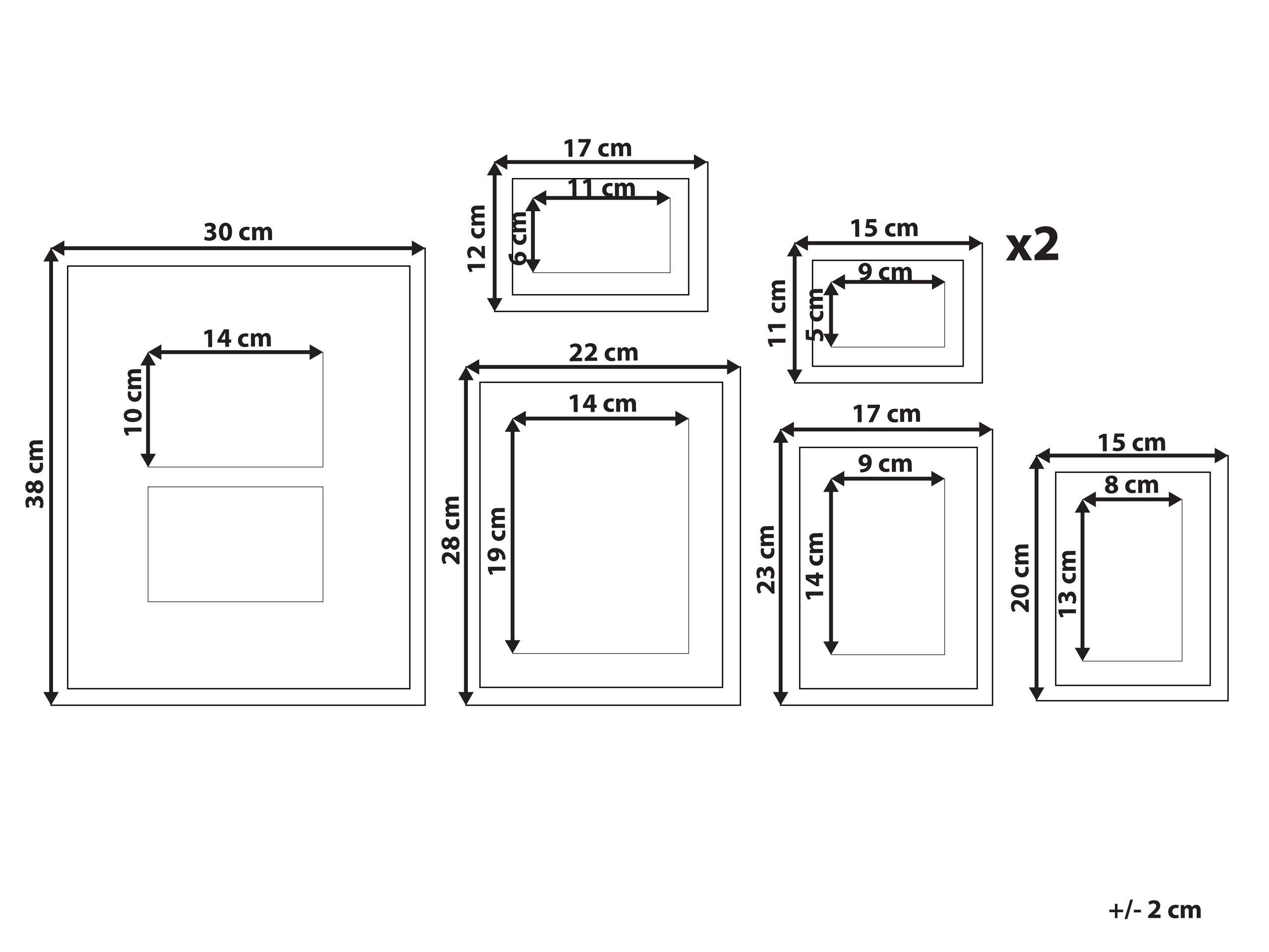 Beliani Fotorahmen aus MDF-Platte Modern ZINARE  