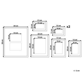 Beliani Fotorahmen aus MDF-Platte Modern ZINARE  