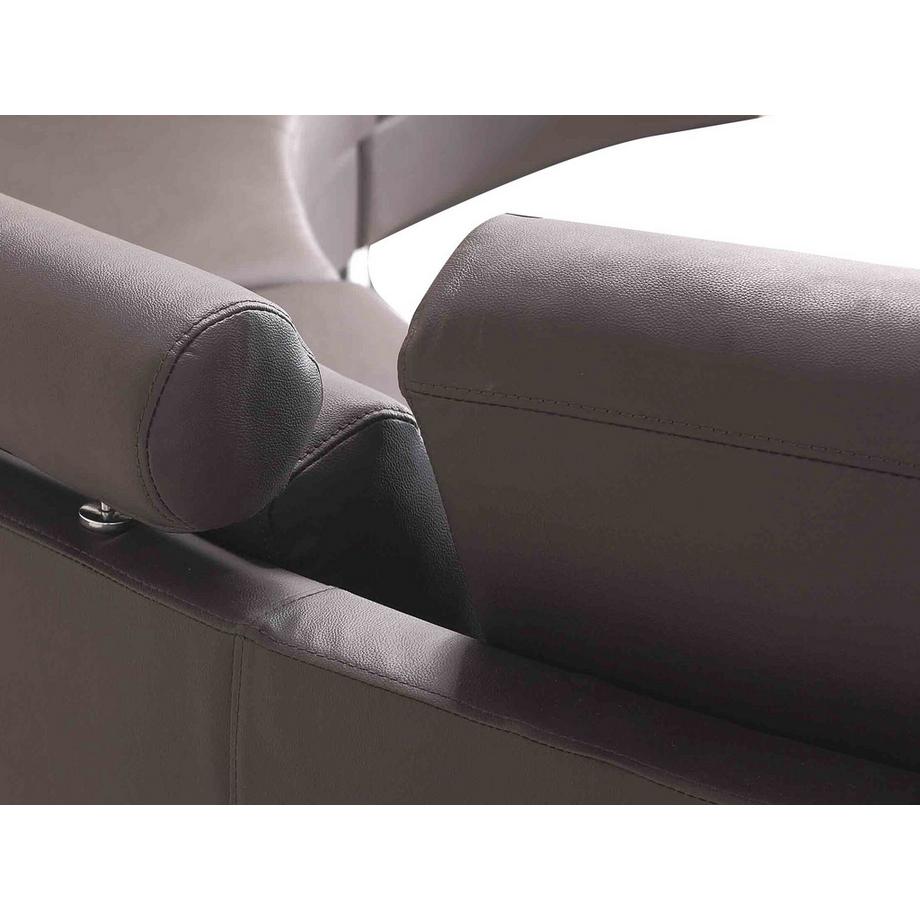 Beliani Canapé arrondi en Cuir Rétro ROTUNDE  