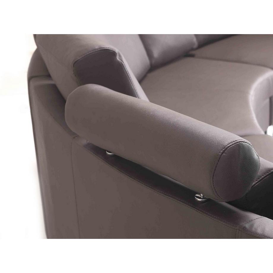 Beliani Canapé arrondi en Cuir Rétro ROTUNDE  