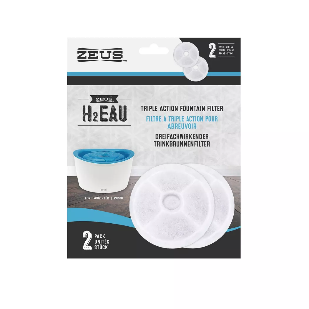 Dogit - Ersatzfilter 2er Pack zu Trinkbrunnen Zeus, M, Weiss