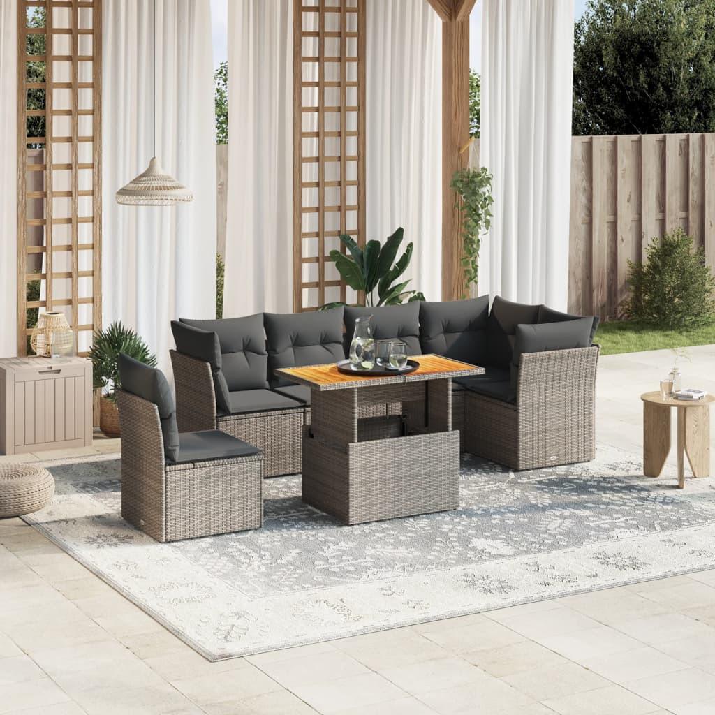 VidaXL set divano da giardino Polirattan  