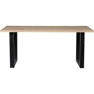 mutoni Table à manger Tablo chêne FSC avec bord d'arbre 160x90 pied en U  