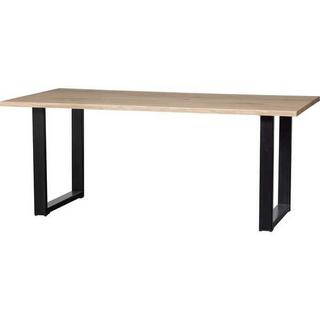 mutoni Table à manger Tablo chêne FSC avec bord d'arbre 160x90 pied en U  