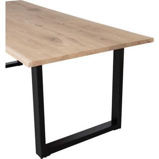 mutoni Table à manger Tablo chêne FSC avec bord d'arbre 160x90 pied en U  