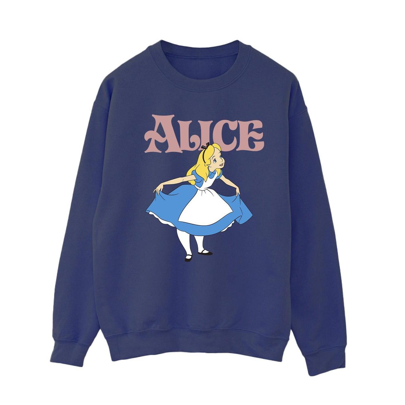 Image of Alice In Wonderland Take A Bow Sweatshirt Damen Marine XXL