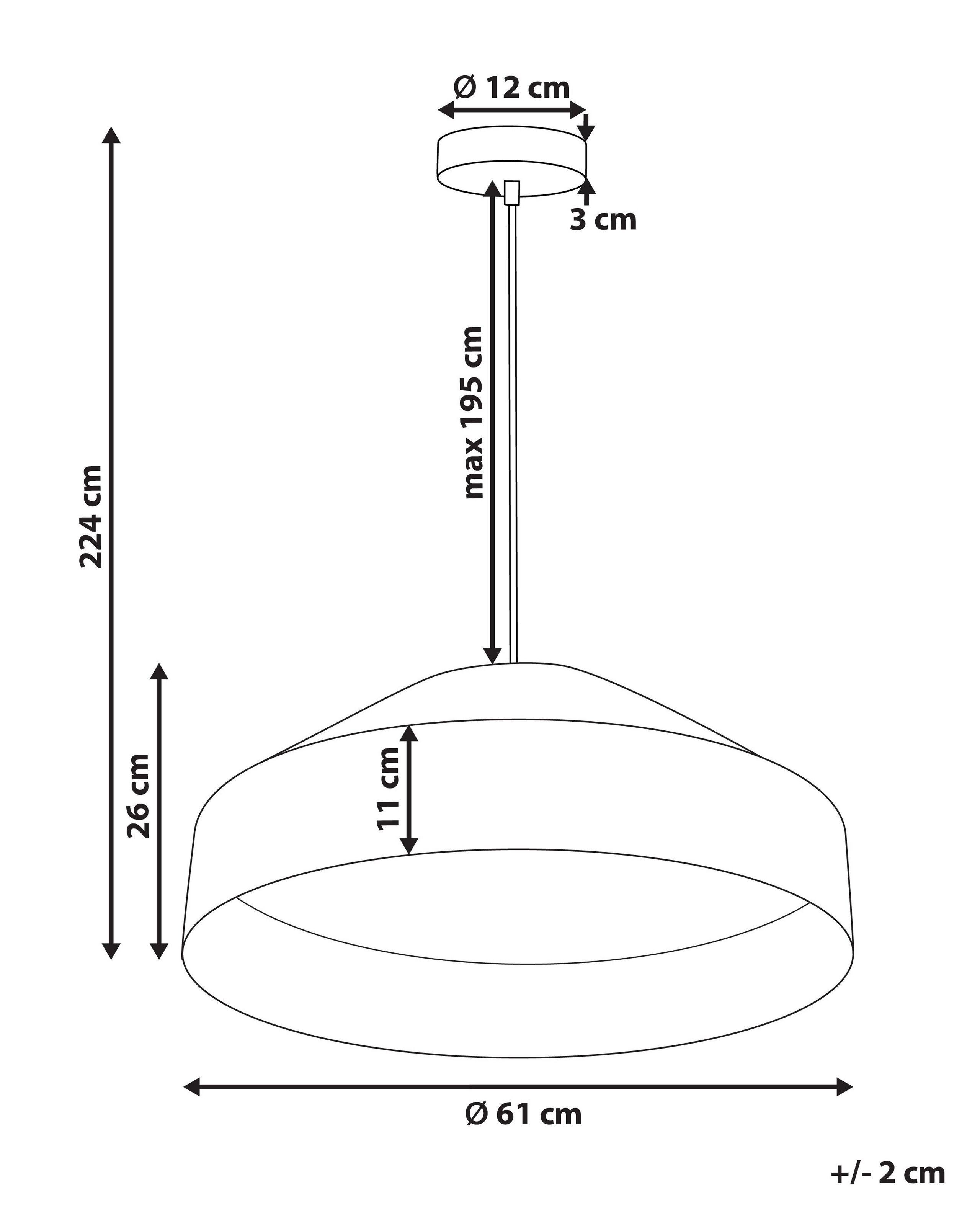 Beliani Lampe suspension en Coton Boho IGUAMO  