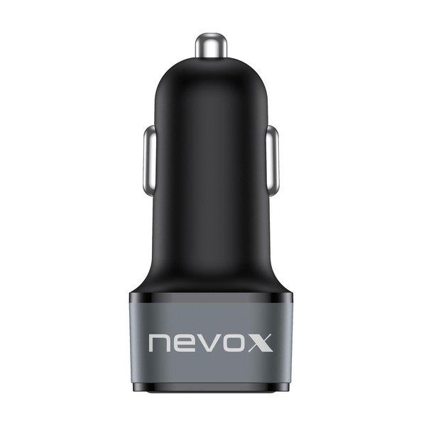 Nevox  2020 Fotocamera, MP3, PDA, Smartphone Nero Accendisigari Ricarica rapida Auto 