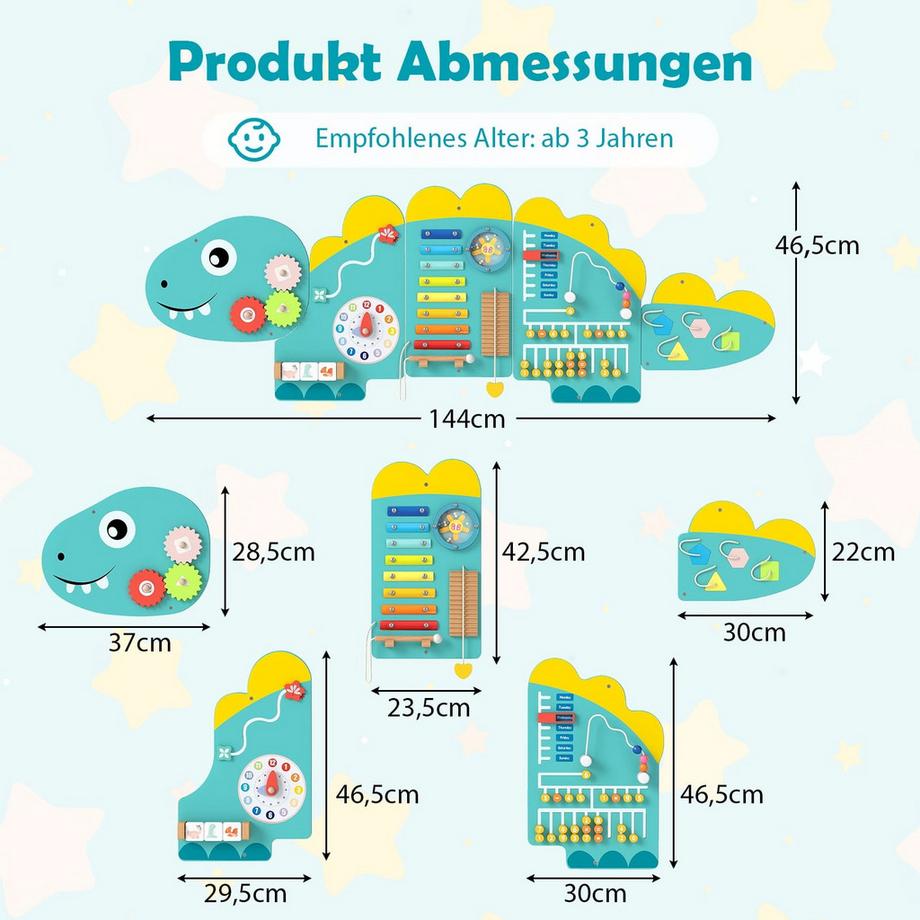 Northix  Parete di attività sui dinosauri per bambini 