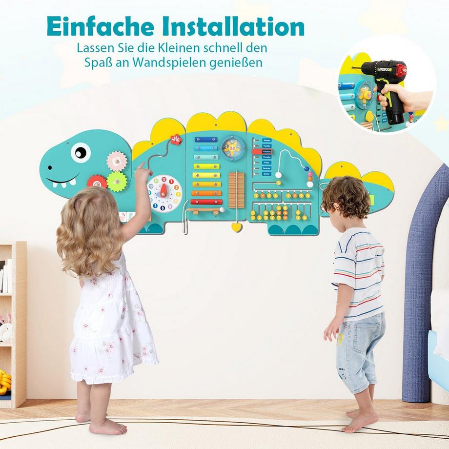 Northix  Parete di attività sui dinosauri per bambini 