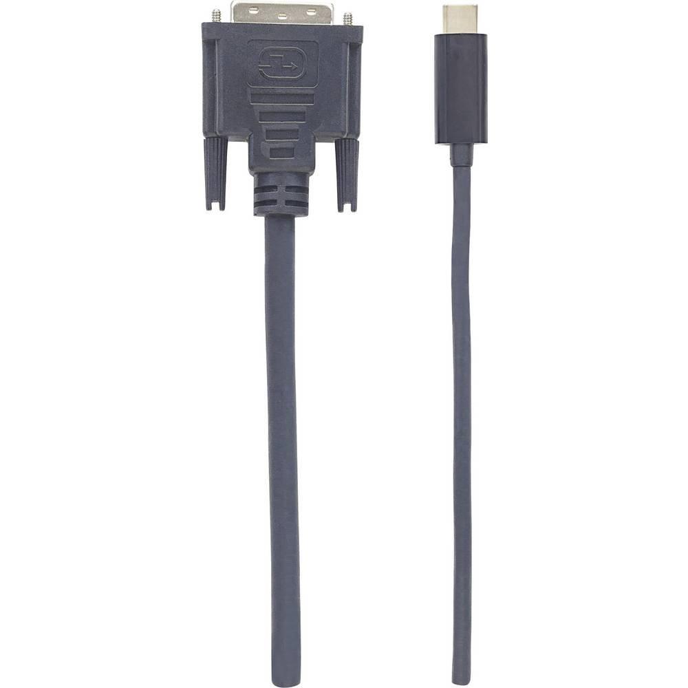 Manhattan  Manhattan USB-C® / DVI Cavo adattatore Spina USB-C®, Spina DVI-D 24+1pol. 2.00 m Nero 152457 Cavo USB-C® 