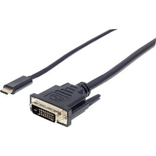 Manhattan  Manhattan USB-C® / DVI Cavo adattatore Spina USB-C®, Spina DVI-D 24+1pol. 2.00 m Nero 152457 Cavo USB-C® 