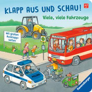 Klapp aus und schau! Viele, viele Fahrzeuge Butschkow, Ralf; Butschkow, Ralf (Illustrationen) Gebundene Ausgabe 