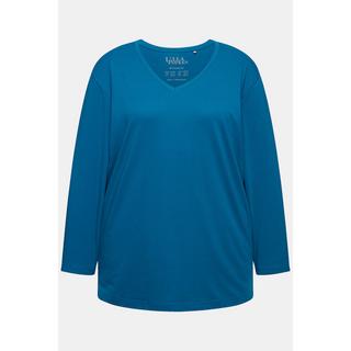 Ulla Popken  Shirt, V-Ausschnitt, Relaxed, Langarm 