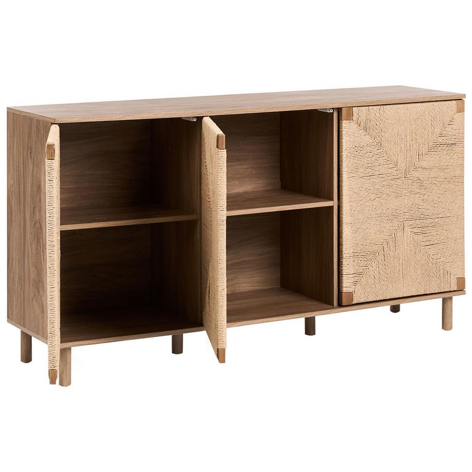 Beliani Sideboard mit 3 Türen aus Faserplatte Boho BONDI  