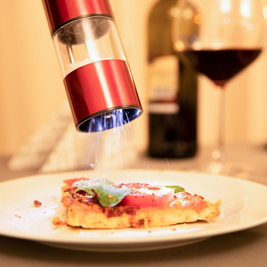 B2X Elektrische Pfeffermühle 2er Set Rot  