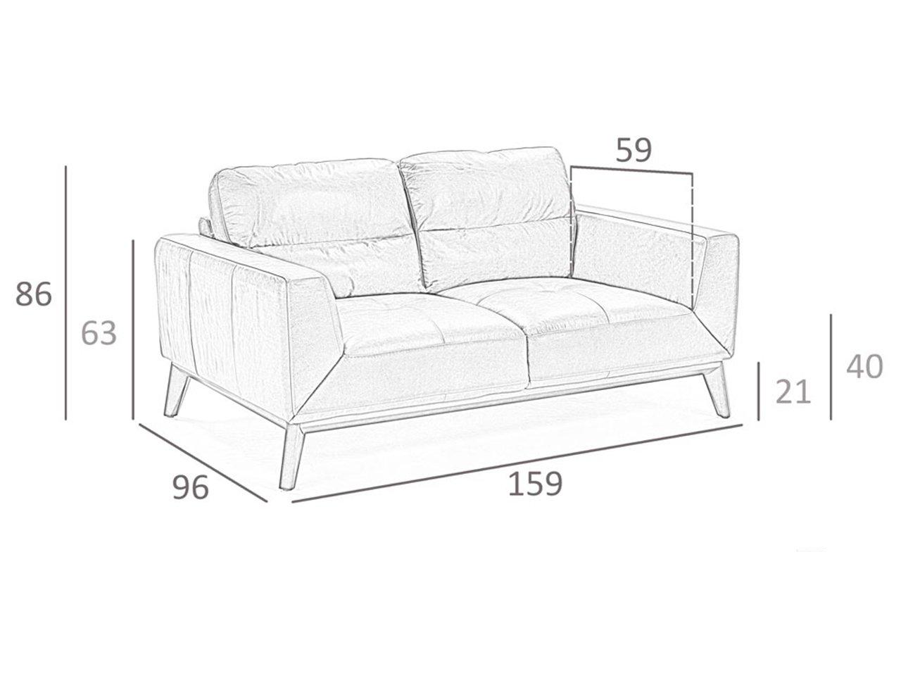 ANGEL CERDA 2-Sitzer-Sofa aus Büffel-Rindsleder  