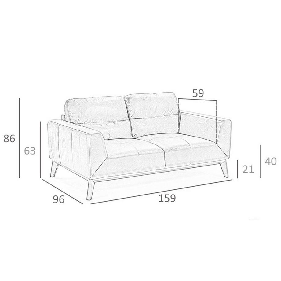 ANGEL CERDA 2-Sitzer-Sofa ausem Leder  