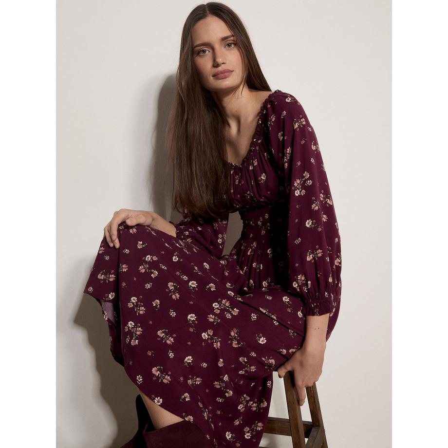 APRICOT Midi-Kleid mit Blumenmuster  