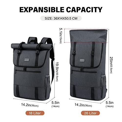 Only-bags.store Sac à dos Rolltop étanche pour ordinateur portable 17 pouces  