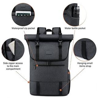 Only-bags.store Sac à dos Rolltop étanche pour ordinateur portable 17 pouces  