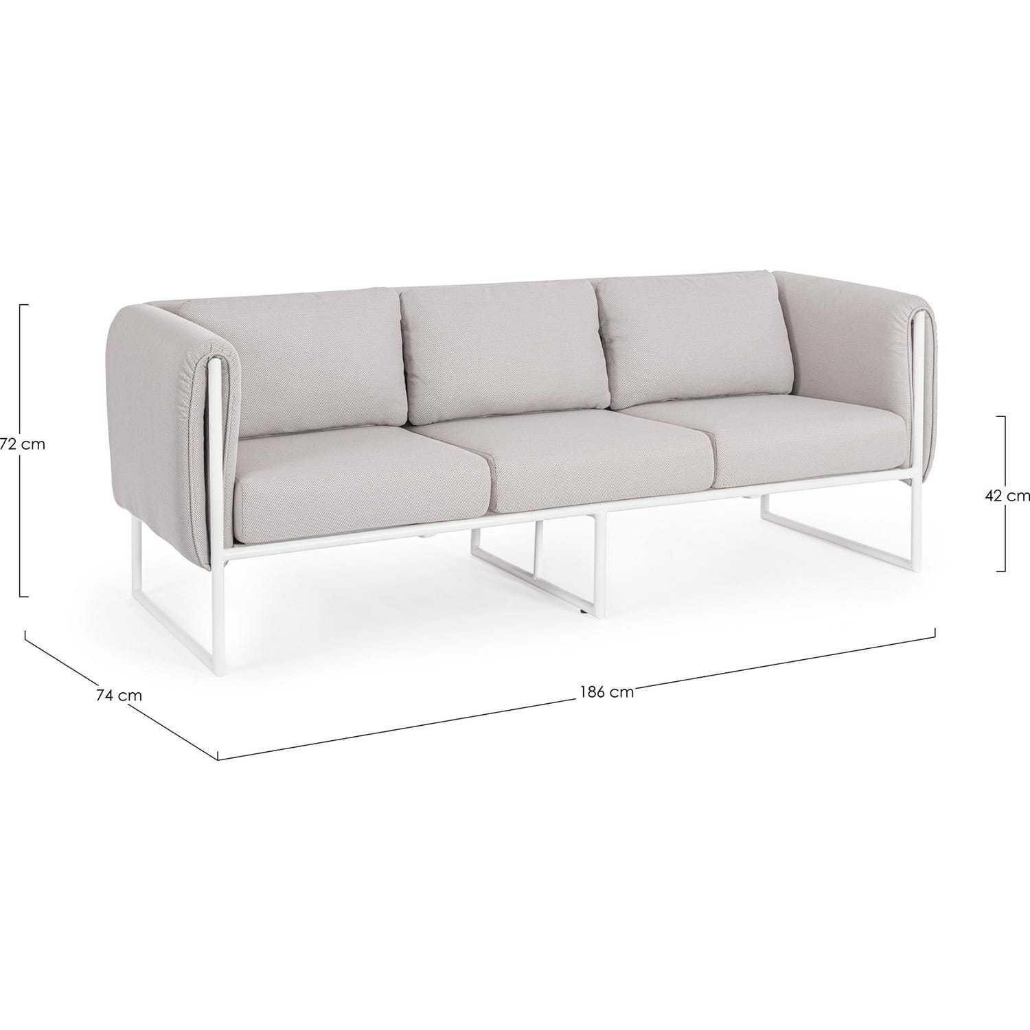 mutoni Gartensofa 3-Sitzer Pixel Sand  