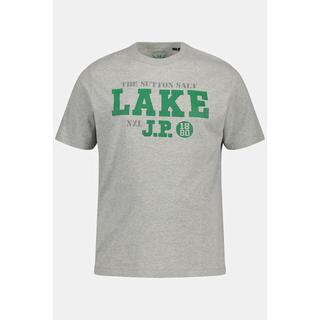 JP1880  T-Shirt, Halbarm, Melangejersey, LAKE Print, Rundhals 