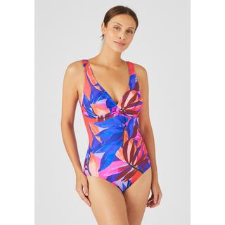 Damart  Maillot de bain imprimé feuillage. 