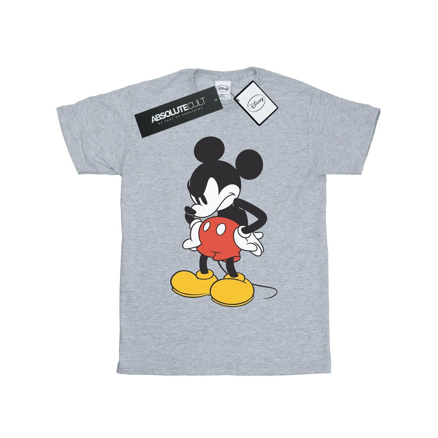 Image of Mickey Mouse Angry Look Down Tshirt Damen Grau XXL