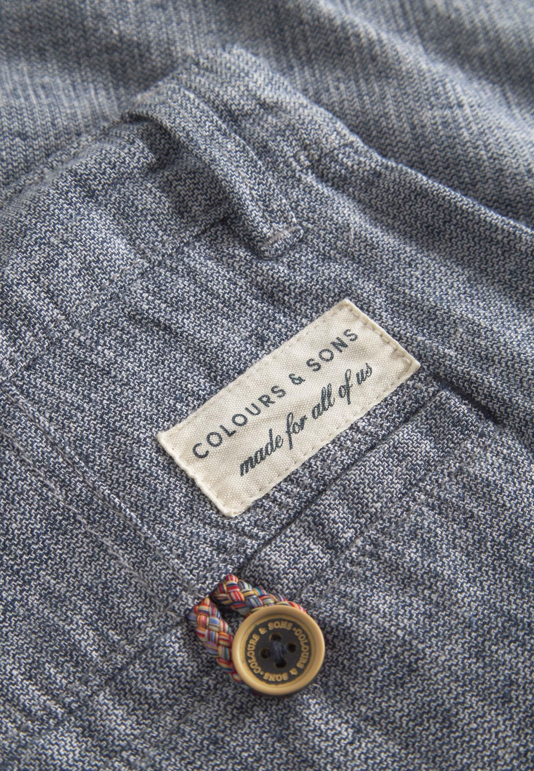 Colours & Sons Colours & Sons Leinenmischung Check Shorts  