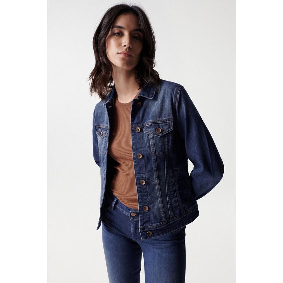 Salsa Veste en Jean Trucker Slim Fit  