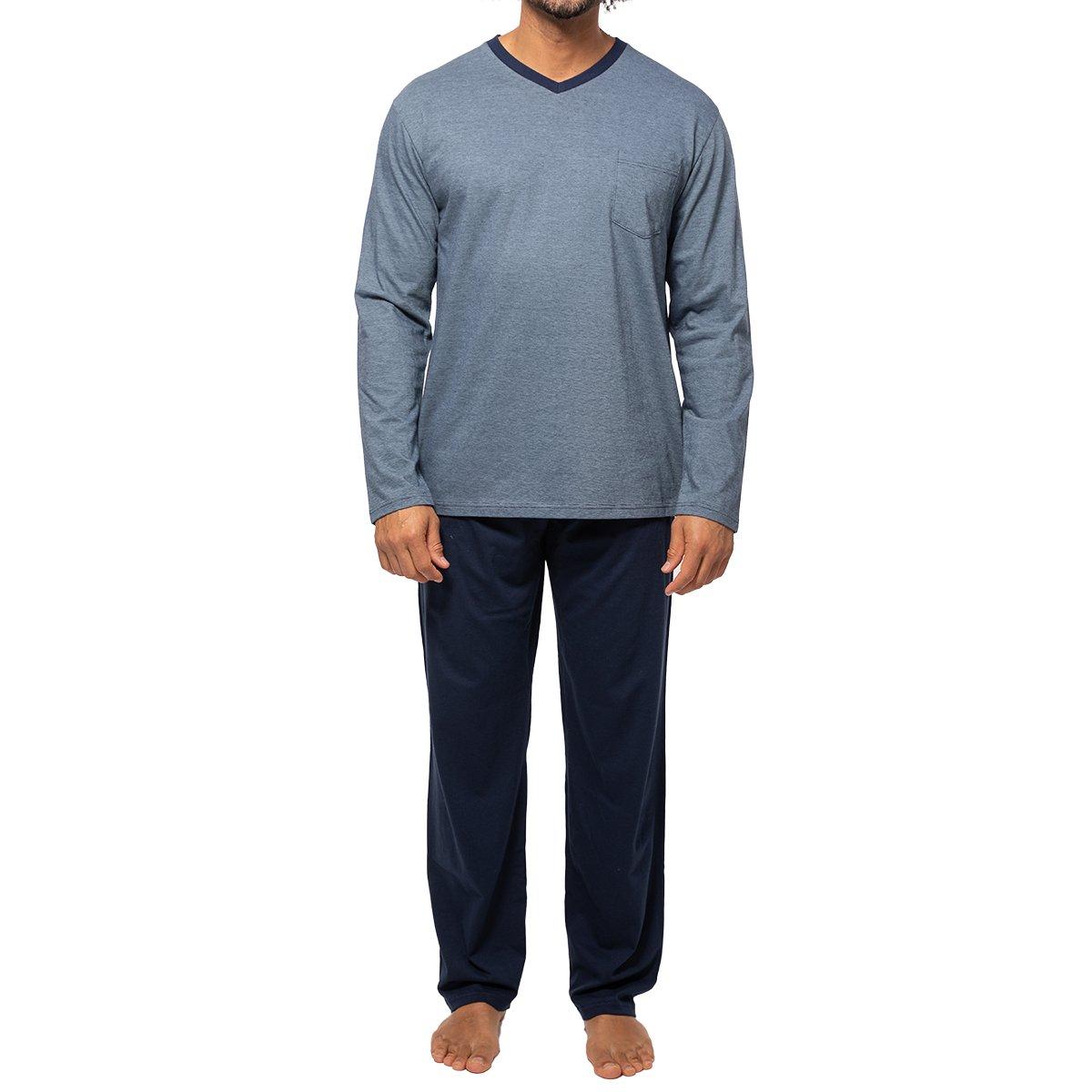 Image of Organic Cotton - Schlafanzug Unisex Blau XL