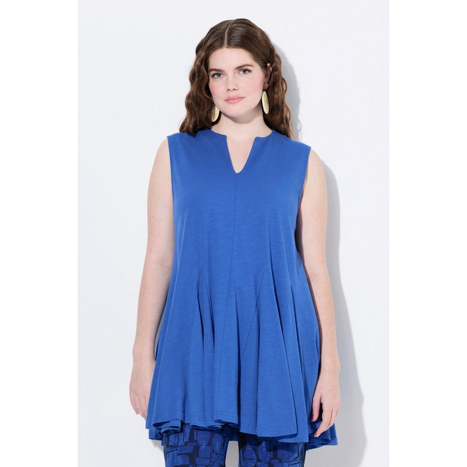 Ulla Popken Top Coupe A-Ligne Encolure Tunique Sans Manches  