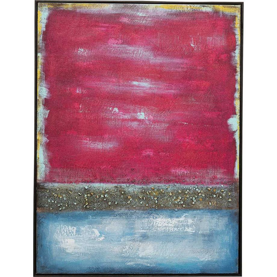 KARE Design Tableau sur toile Vista rouge 90x120  