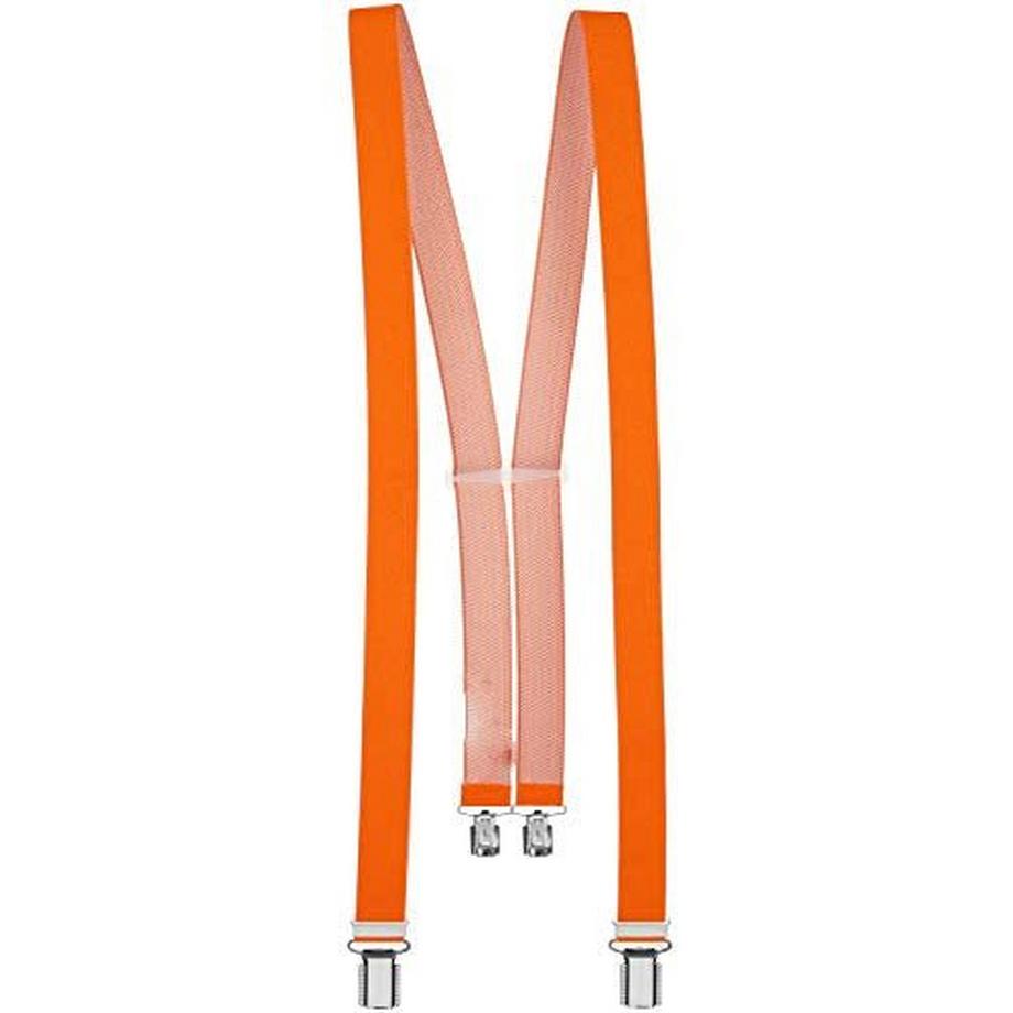 Bretelles orange avec 4 clips robustes - 25 mm de large
