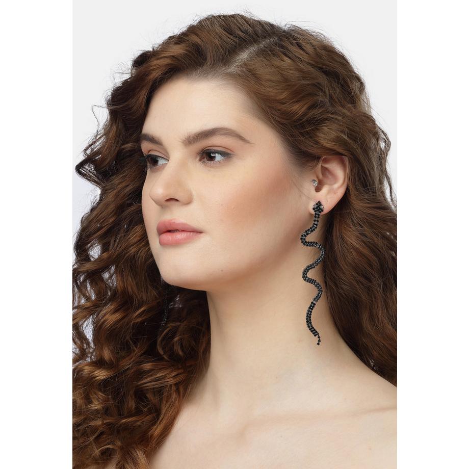 AVANT-GARDE PARIS  Stilvolle Schlangen-Lange Ohrringe 