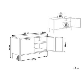 Beliani Commode 2 portes en Acier Moderne URIA  