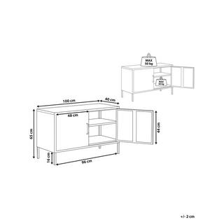 Beliani Sideboard mit 2 Türen aus Stahl Modern URIA  