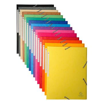 Sammelmappe mit Gummizug und 3 Klappen, Colorspan-Karton 425g, für DIN A4, Maxi Capacity - x 50