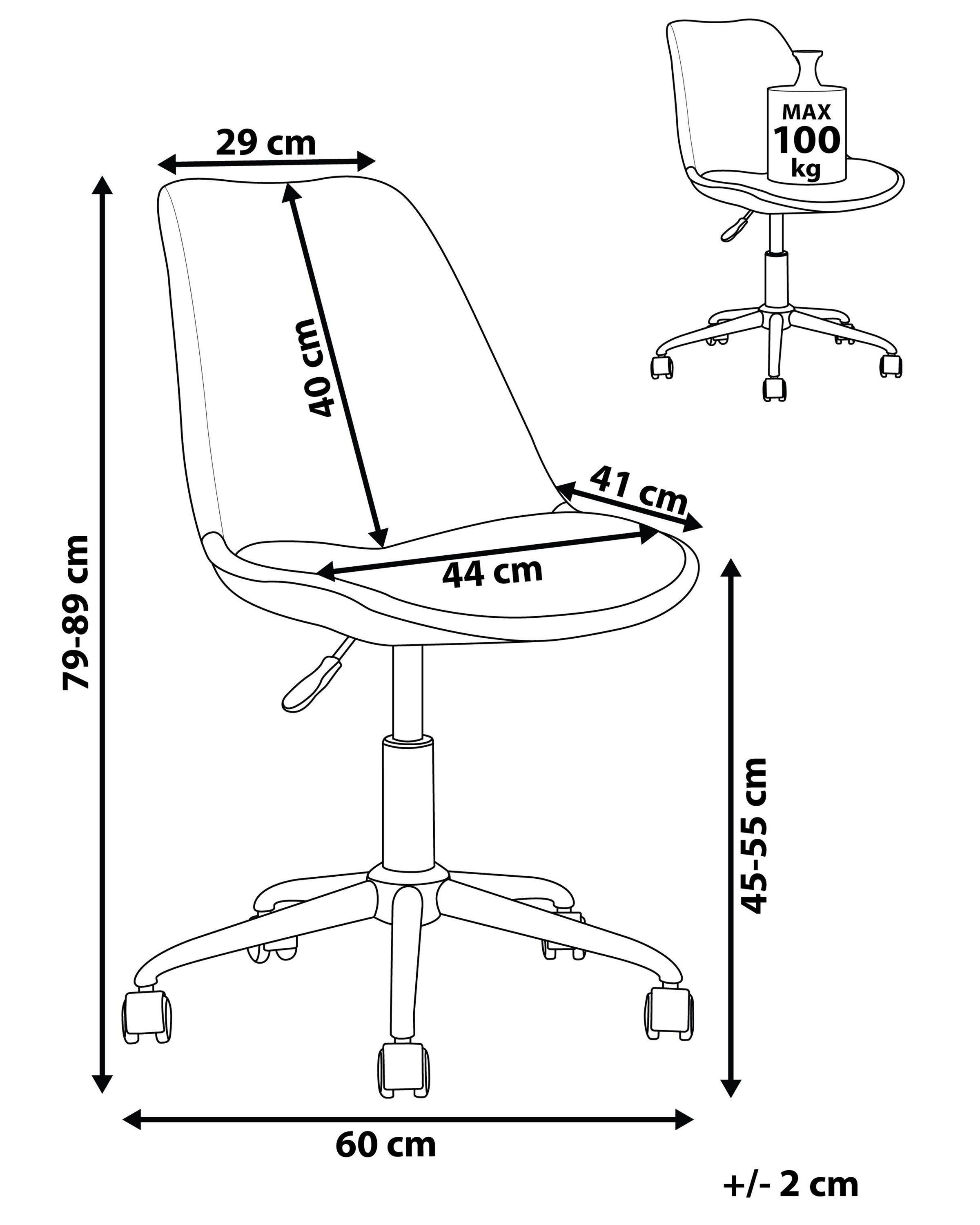 Beliani Chaise de bureau en Polyester Scandinave DAKOTA  