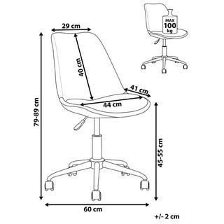 Beliani Chaise de bureau en Polyester Scandinave DAKOTA  