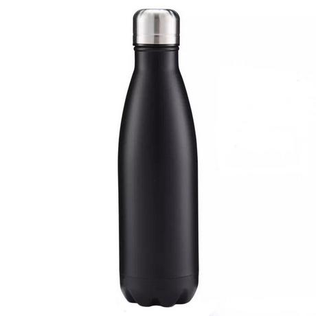 eStore Isolierte Wasserflasche aus Edelstahl - Schwarz  