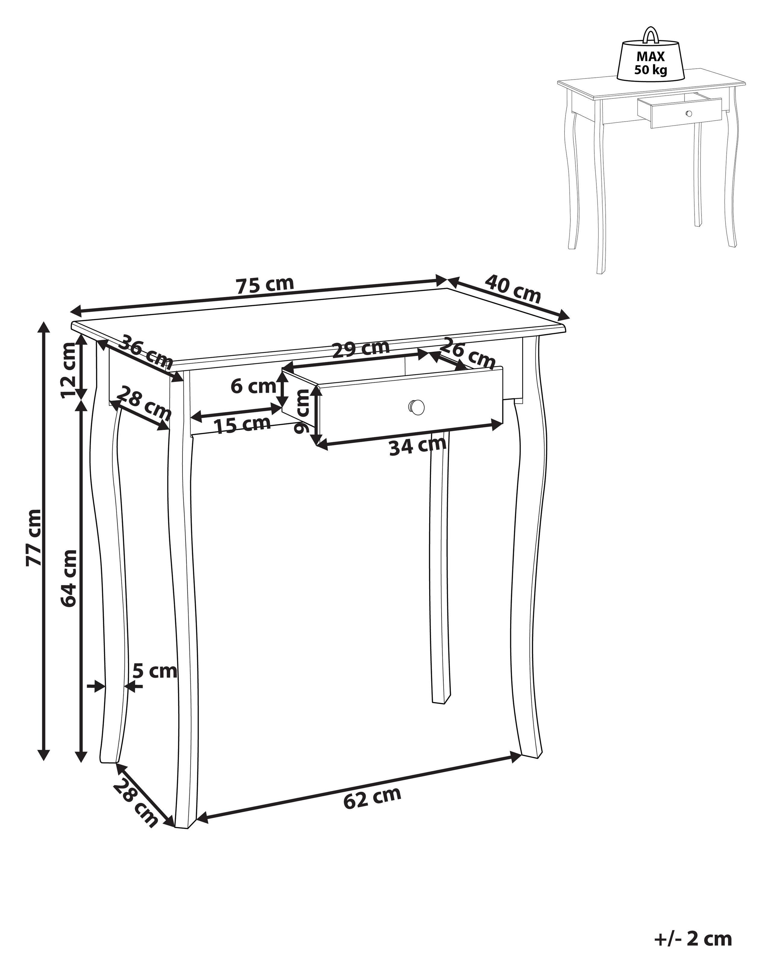 Beliani Console en MDF Traditionnel ALBIA  