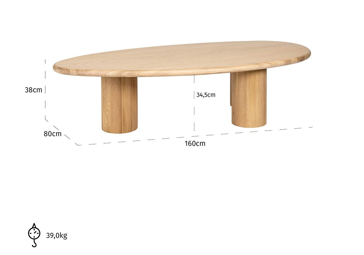 mutoni Table basse Oakley 160x80  