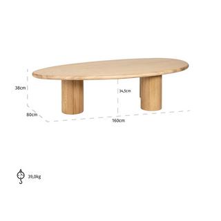 mutoni Table basse Oakley 160x80  