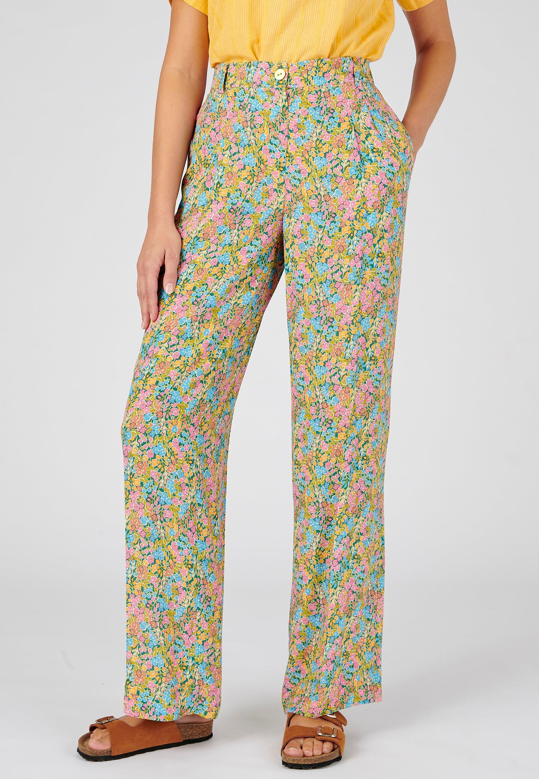 Image of Weite Hose Mit Blumenprint. Damen Multicolor 44